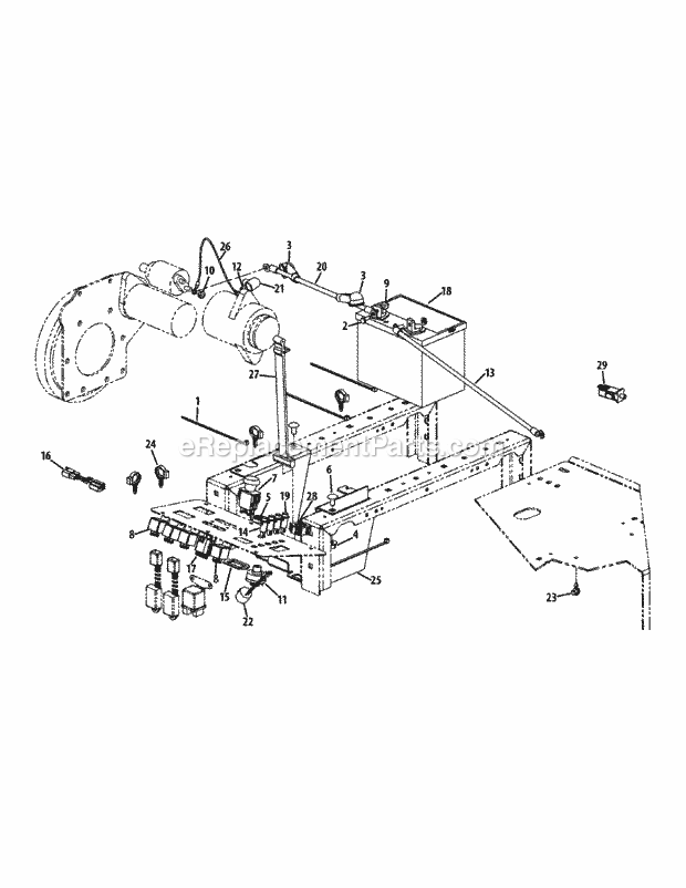 Electrical Diagram and Parts List for S6032-D 53BY8DU6750 Cub Cadet Sprayer
